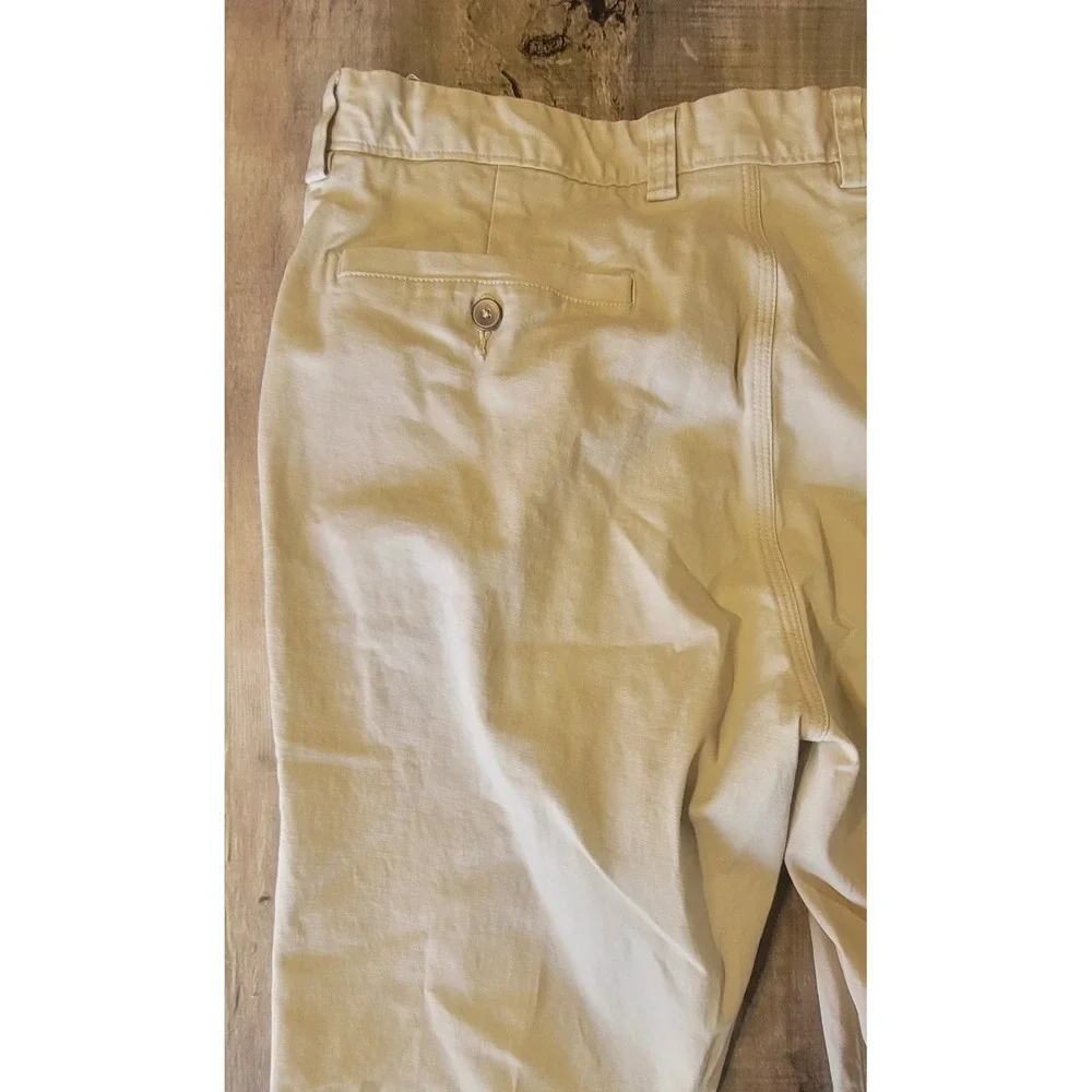 Duluth Trading Co Mens 36x30 Trim Fit Beige Flex Ballroom Khakis Chino Pants EUC